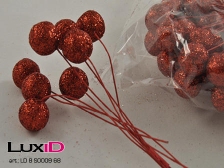 X-mass bals wire 68 red 4mm (6X12=72pcs)